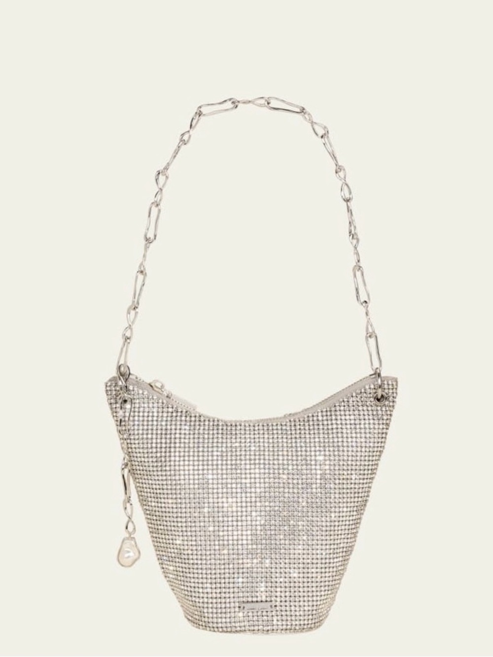 Cult Gaia Elisa Silver sparkly bag